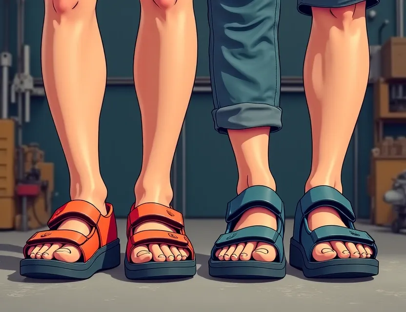 Jak różnią się konstrukcje sandałów roboczych damskich i męskich?